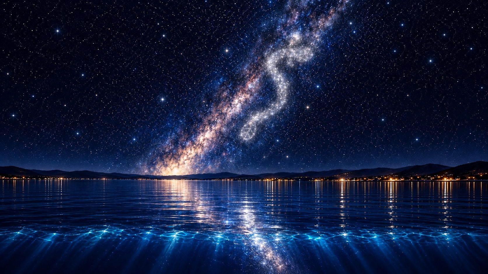 浜名湖の夜空に輝く鰻星